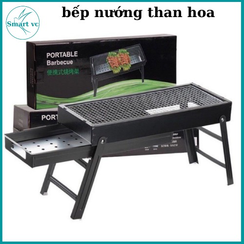 Bếp nướng than hoa BBQ ngoài trời cao cấp ,Lò nướng dã ngoại cắm trại ngoài trời Có Thể Gấp Gọn