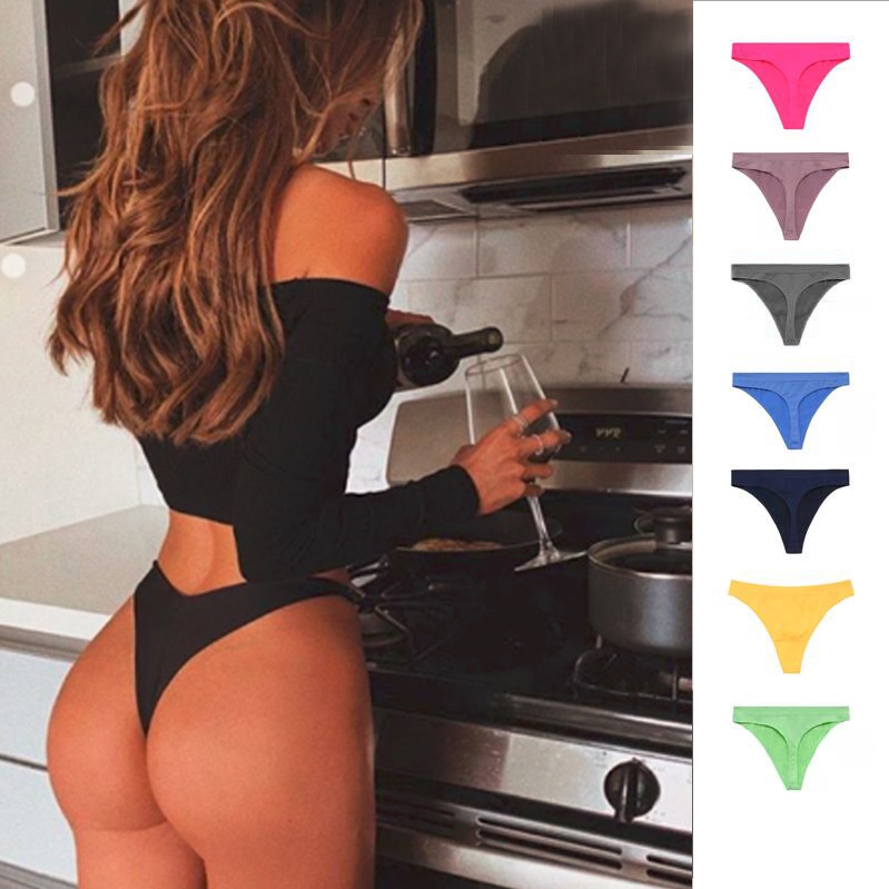 Quần Lót Thể Thao Lưng Thấp Không Đường May Nhiều Màu Sắc Quyến Rũ Cho Nữ Đen