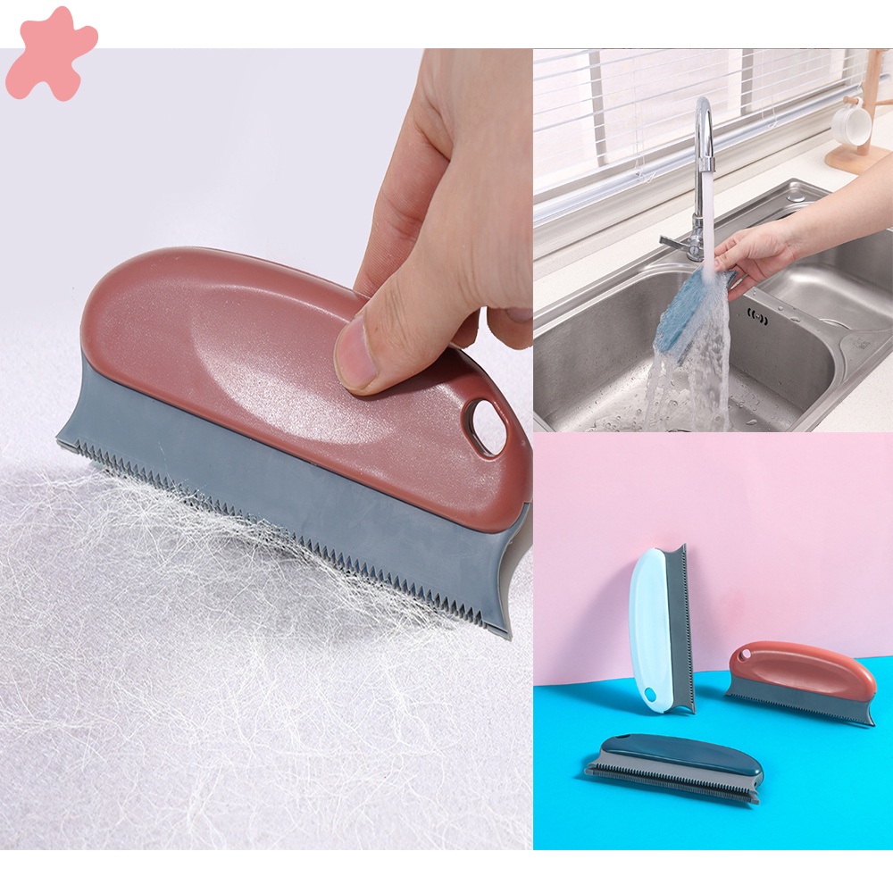 ★★★1 Lược Cao Su Mềm Chải Lông Thú Cưng Đa Năng Ba Màu Sắc