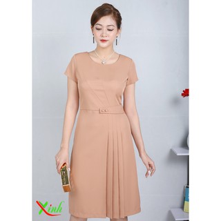 Đầm nude da xếp ly ThoiTrangXinh DL592