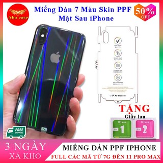 [Free Ship] Miếng dán Skin PPF 7 màu mặt sau cho các dòng iphone 7, 7plus, 8, 8plus, X, Xs, Xsmax, 11, 11 pro,11 pro max