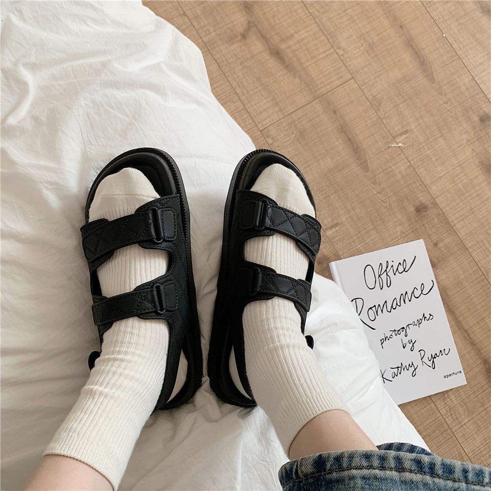 Dép Sandal Ulzzang Quai Dẻo Nhiều Màu D89