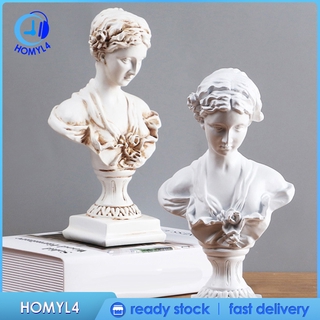 [Hoyl] Tượng bán thân Hy Lạp cổ điển Tượng điêu khắc thạch cao Trang trí nội thất Thủ công nhựa để thực hành phác thảo