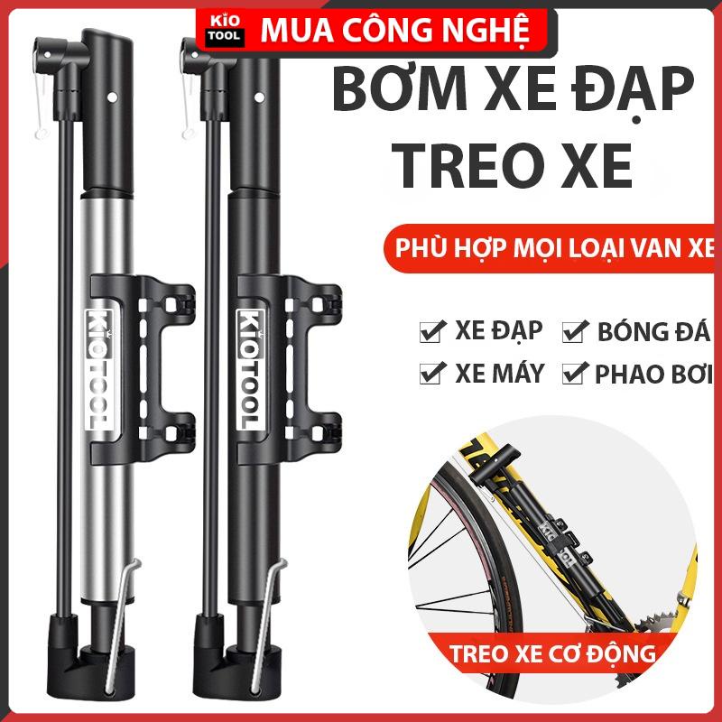 Bơm xe đạp treo xe Kiotool mang theo khi đi đường dài nhỏ gọn phù hợp với van mỹ pháp chuyên dụng cho xe đạp thể thao