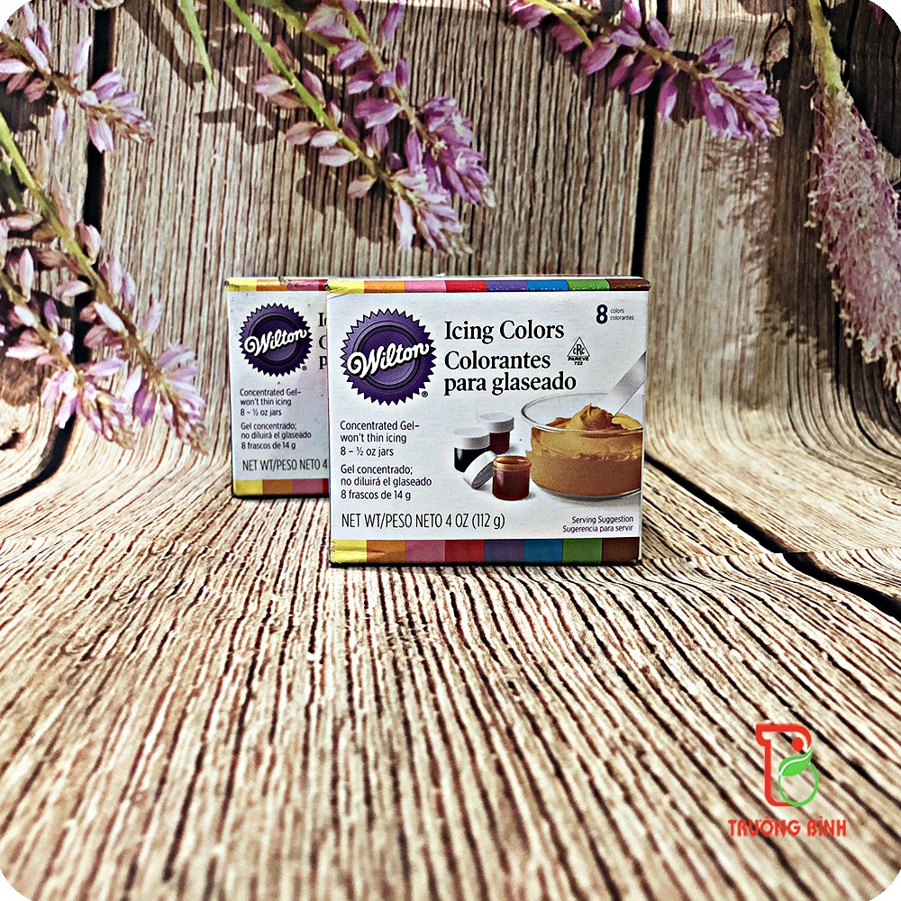 Combo bộ 8 màu thực phẩm wilton (8x0.5oz)