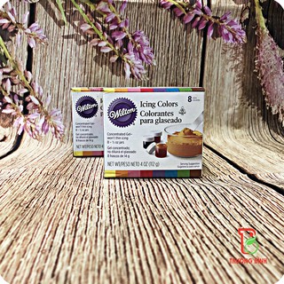 Combo bộ 8 màu thực phẩm wilton