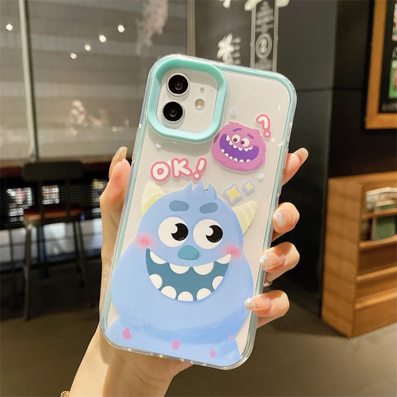 Ốp Điện Thoại Trong Suốt Chống Sốc In Hình Hoạt Hình Vui Nhộn Cho iPhone 11Pro Apple 13 12 Pro Xs Max SE XR i7