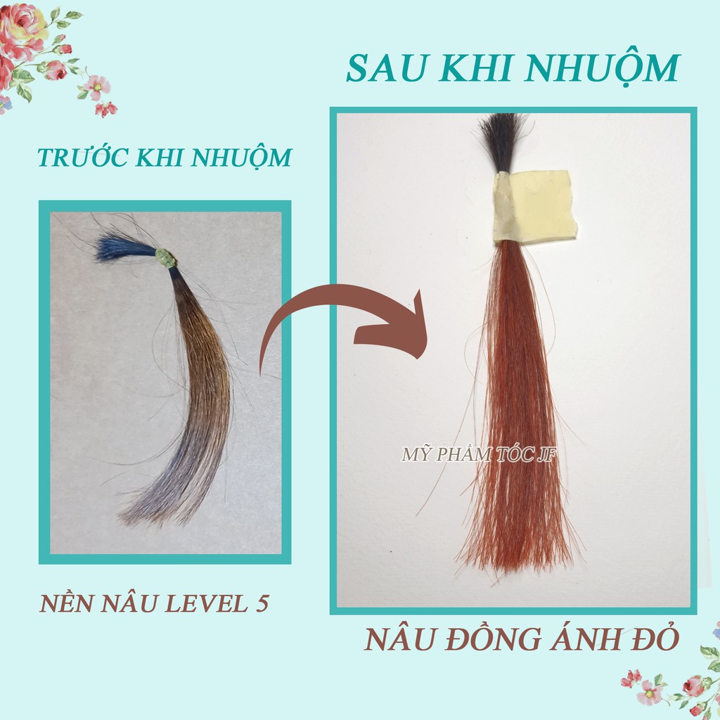 1 tuýp thuốc nhuộm tóc tại nhà nâu đồng ánh đỏ