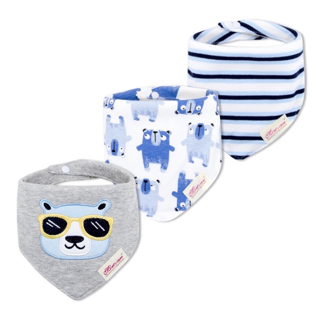 Set 3 yếm tam giác Momcare cho bé