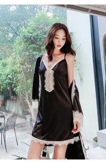 Set choàng + váy phối ren cao cấp
