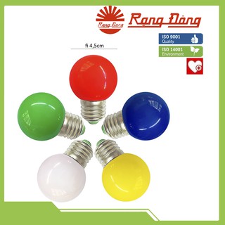 Bóng đèn LED BULB Rạng Đông tròn màu 1W 5 Mầu