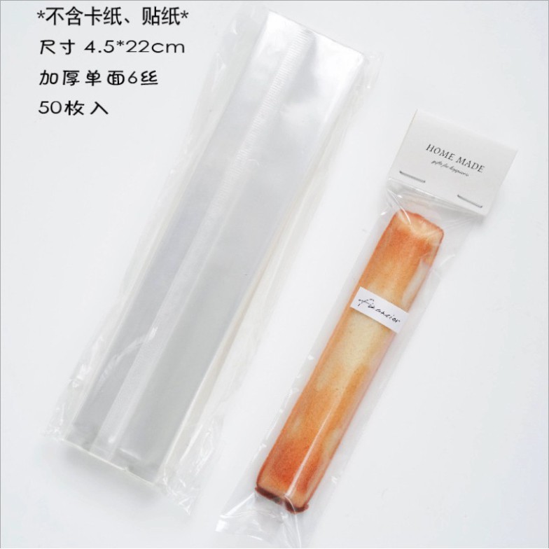 Túi bánh mì que, xì gà kích thước 4.5x22,vệ sinh,an toàn,50 túi/sp - VUA BAO BI