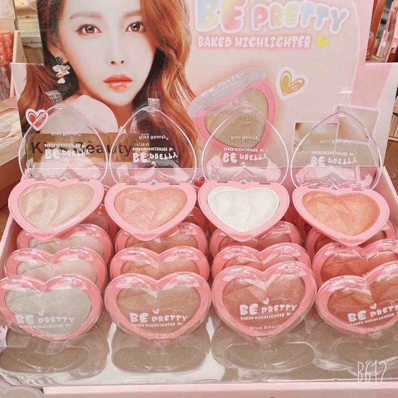 Phấn bắt sáng trái tim Be Pretty của kissbeauty