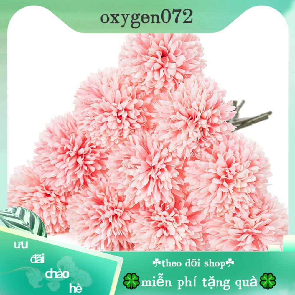 Oxygen072 Oxygen072 Mô phỏng Bó hoa cẩm tú cầu Hoa cúc lụa giả cho Bàn