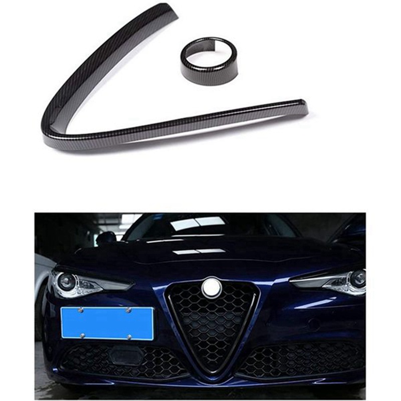 Miếng Dán Logo Chữ V Trang Trí Khung Cản Trước Xe Hơi Alfa Romeo Giulia 2016-2019