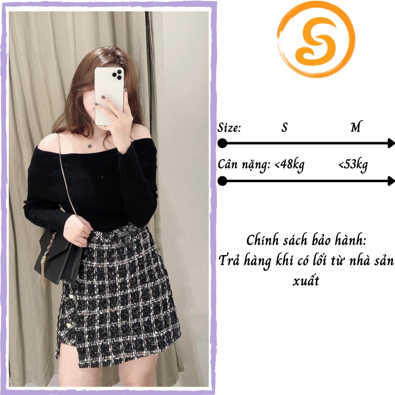 Áo lên tăm trễ vai dài tay phong cách Hàn Quốc Shinosha A007 | BigBuy360 - bigbuy360.vn
