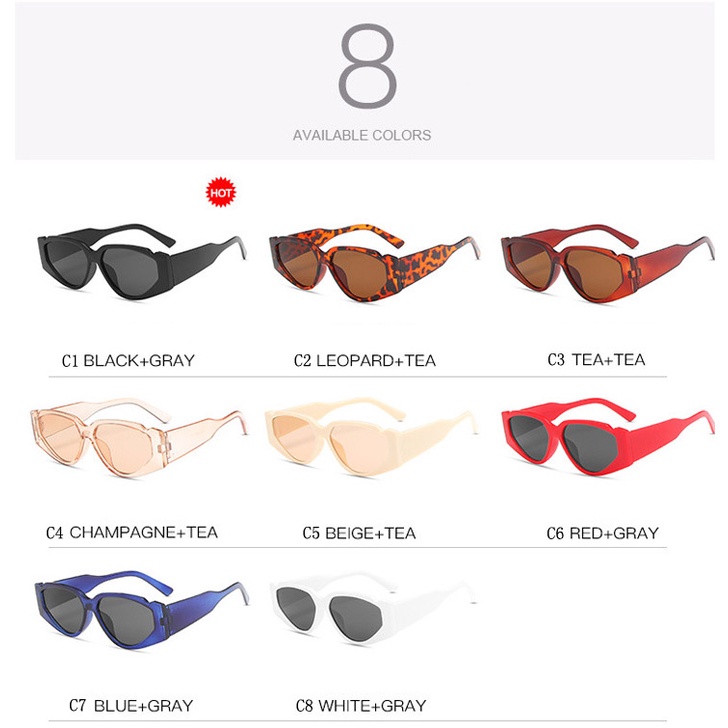 Kính Mát Mắt Mèo Màu Đen Phong Cách Hip Hop Thời Trang Cho Nữ