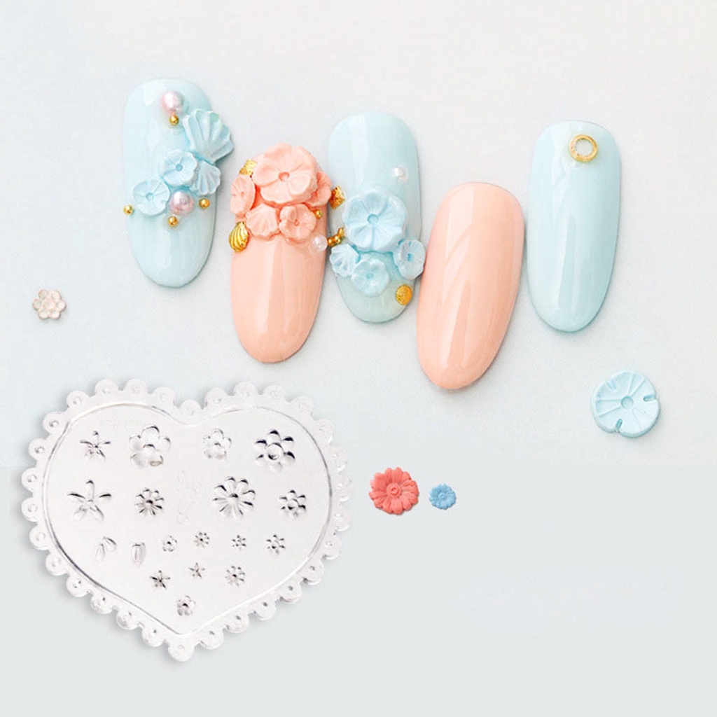 OCEANMAP Khuôn Silicone Làm Móng Tay 3D Hình Hoa Cúc Xinh Xắn