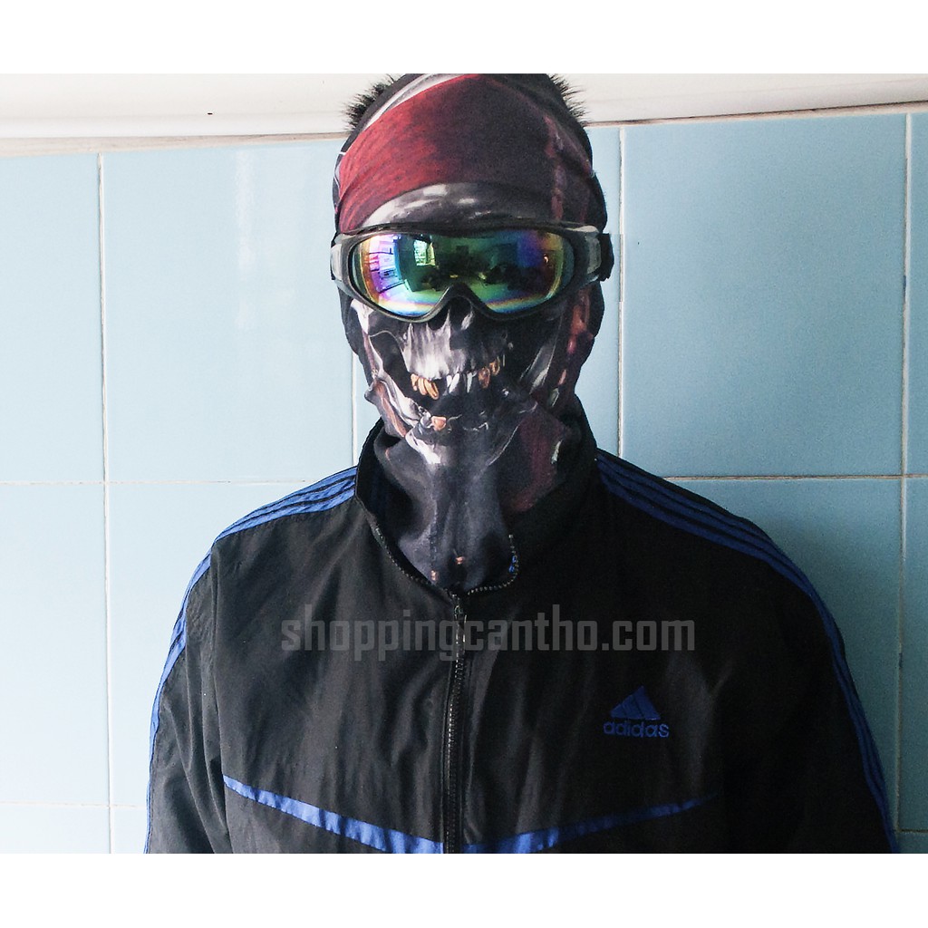 Khăn phượt khăn đa năng đầu lâu cướp biển zombie tùy chọn - Hóa trang Halloween