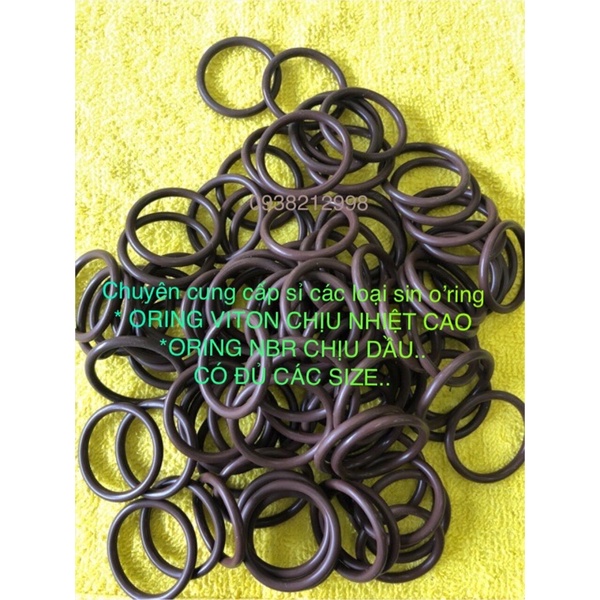 Vòng cao su VITON chịu nhiệt 3,5mm,4mm:55,60,65,70,75,80,85,90,95,100,110,120,130,140,150,160,170,180,190,200