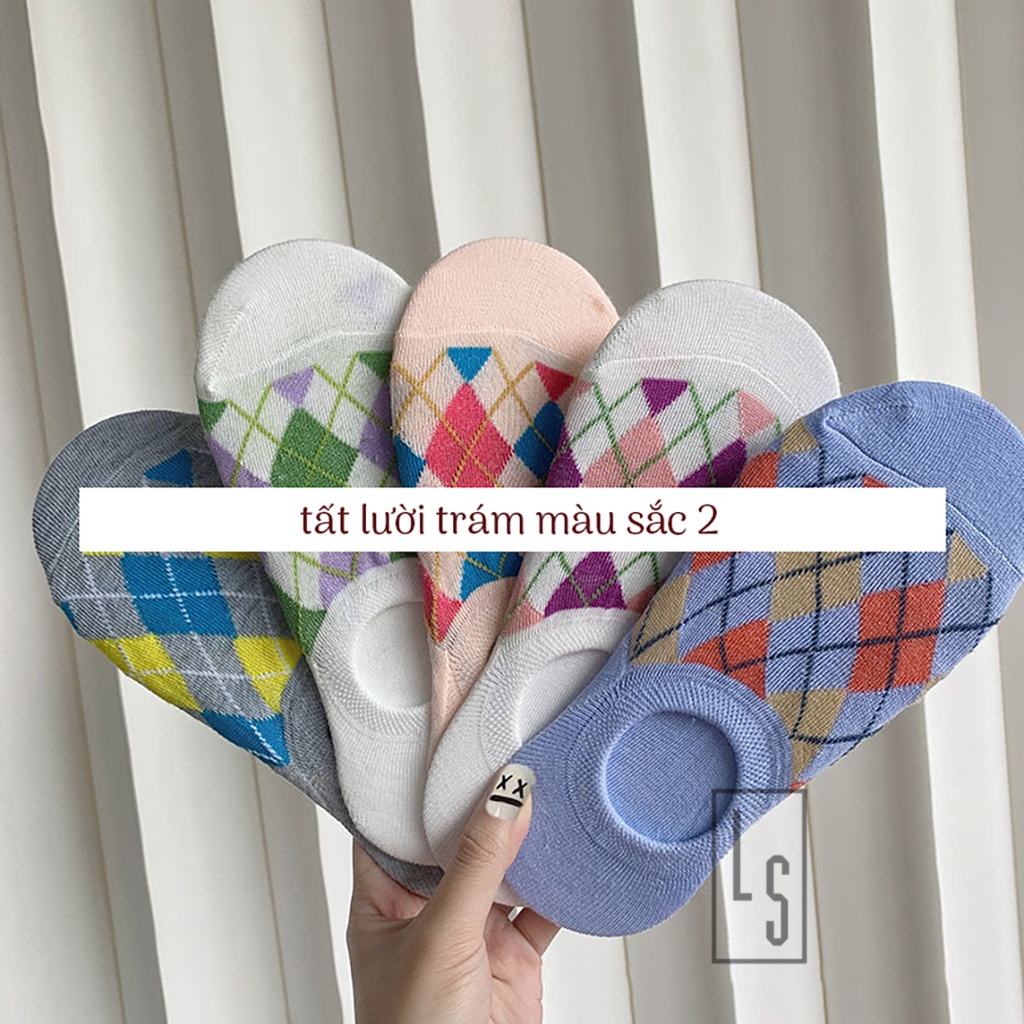 Tất Lười Quả Trám Nhiều Màu - Vớ Quả Trám Ngắn Cổ