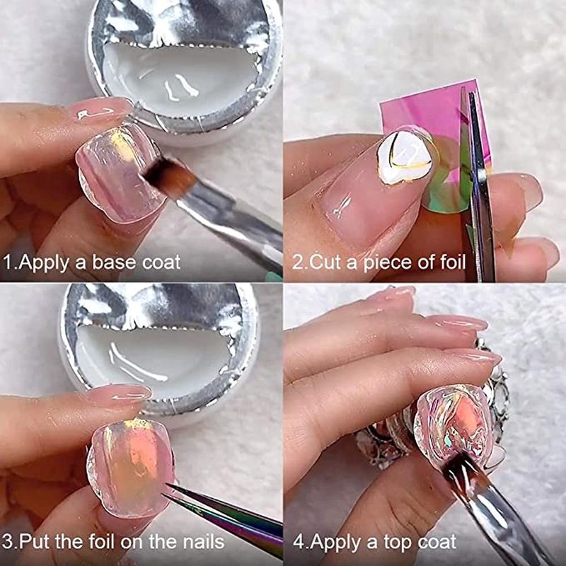 Gói Giấy Foils / Miếng Dán Móng Tay Nghệ Thuật Cực Quang / Băng Keo / Miếng Dán Chuyển Nước