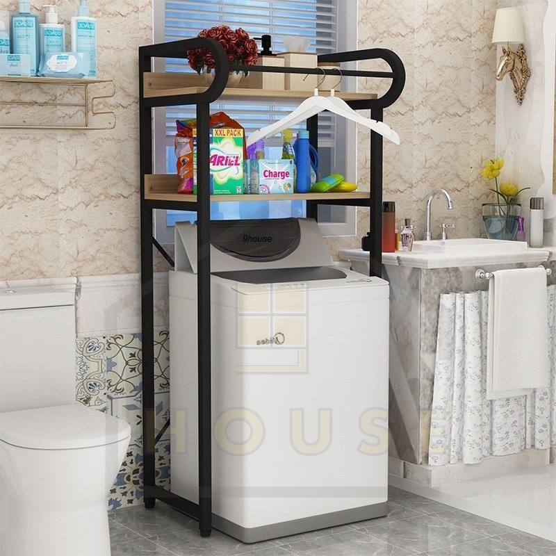 Kệ Máy Giặt Cửa Trên Mã KMG05 hính Hãng 9HOUSE Để Máy Giặt Cửa Trên Để Lò Vi Sóng Loại Khung Thép Dà