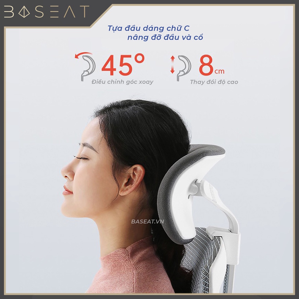 SIHOO M93 - Ghế xoay văn phòng công thái học Ergonomic cao cấp, Full lưới điều chỉnh lưng bảo vệ cột sống khi làm việc