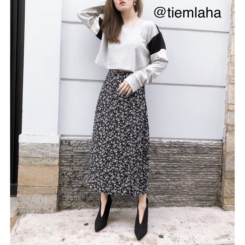 VÁY XẺ MIDI HỌA TIẾT CÚC HỌA MY DỄ THƯƠNG | BigBuy360 - bigbuy360.vn