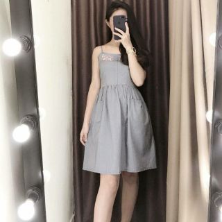 Váy 2 dây vải thô bò