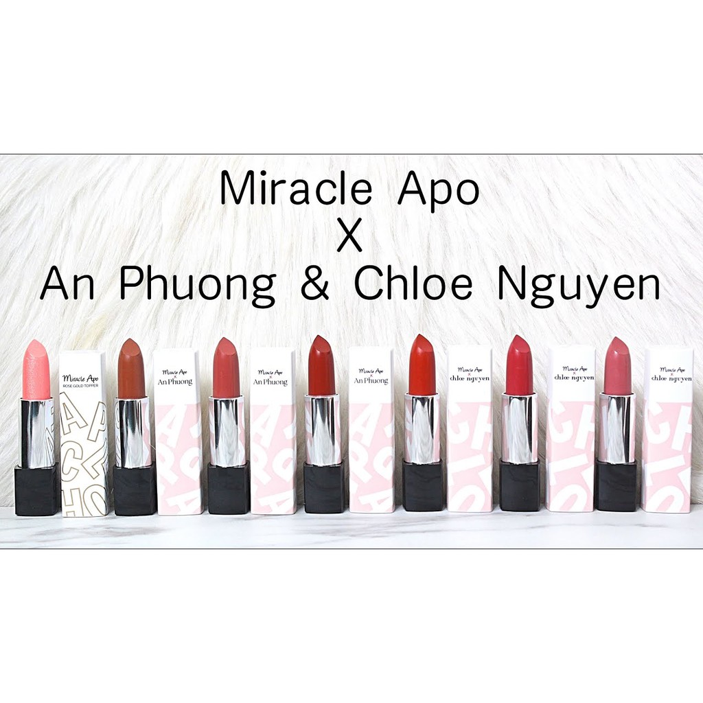 Son Thỏi Miracle Apo x An Phương & Chloe Holiday Collection Lipstick (4g)