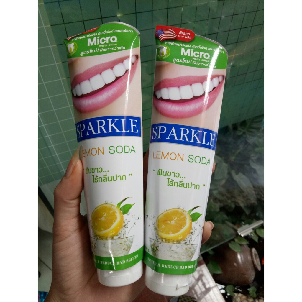 Kem đánh răng Sparkle White, Coffee & Tea, Lemon Soda, Gum care - Nhập khẩu Thái Lan