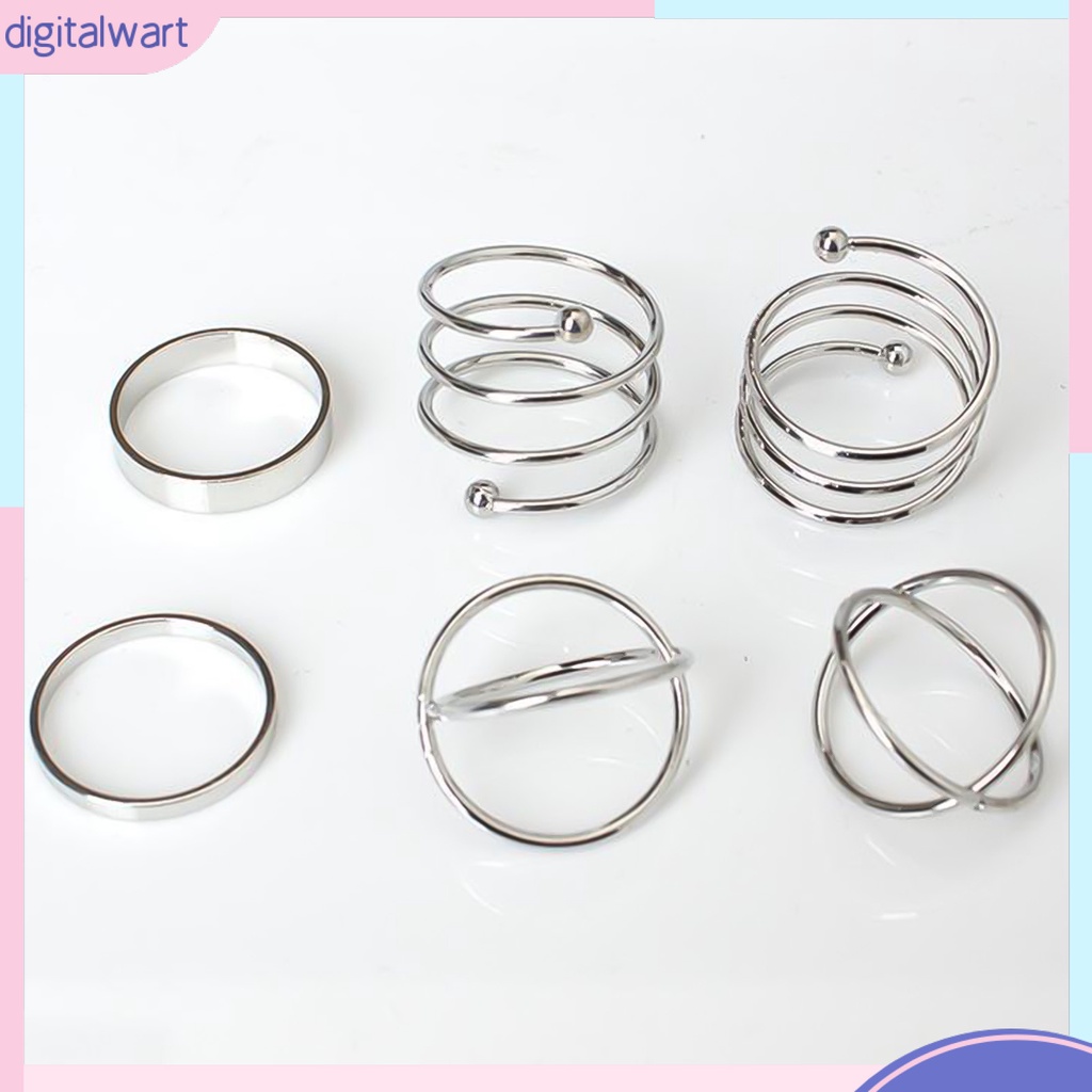 Set 6 Nhẫn Đeo Khớp Ngón Tay Vintage Cho Nữ