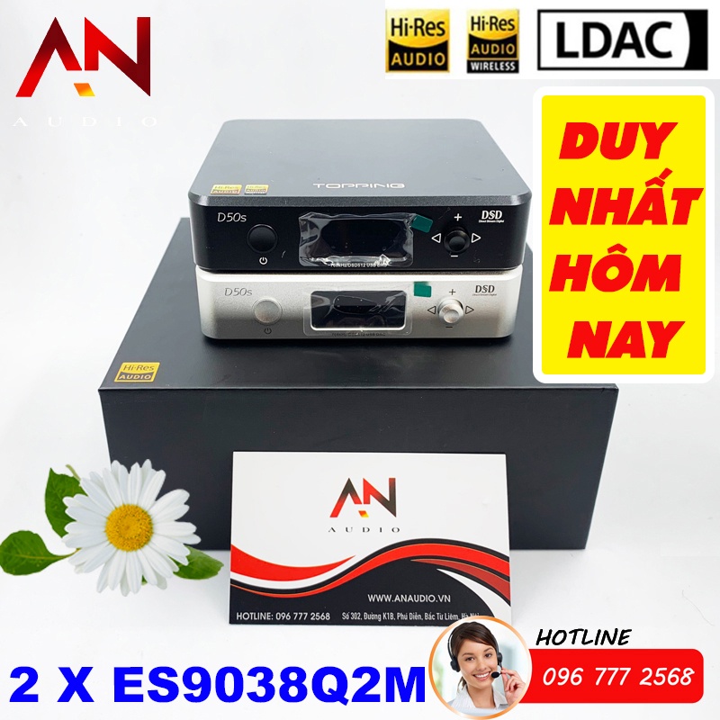 DAC Topping D50S 2021 – Hàng Chính Hãng- Tặng kèm quang Liton_USA + Nguồn 5V2A