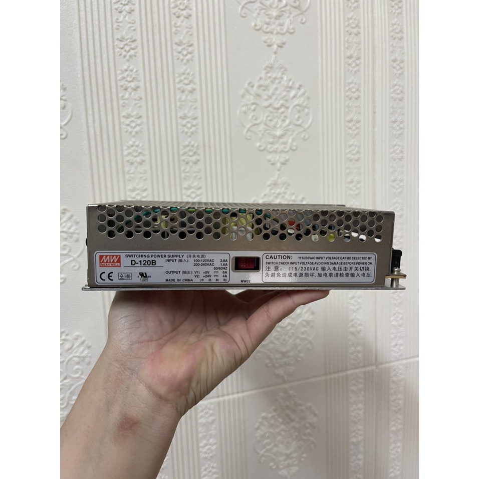 Nguồn tháo máy MEANWELL D-120B 2 đầu ra 5V 24V công suất 120W