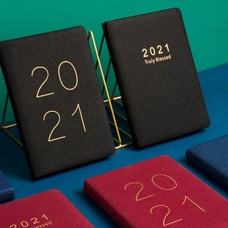 《COD》Leather cover personal planner with 2021 calendar for the office