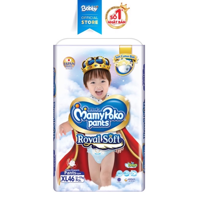 Tã quần Mamypoko XL46/XXL38/XXXL14/L52