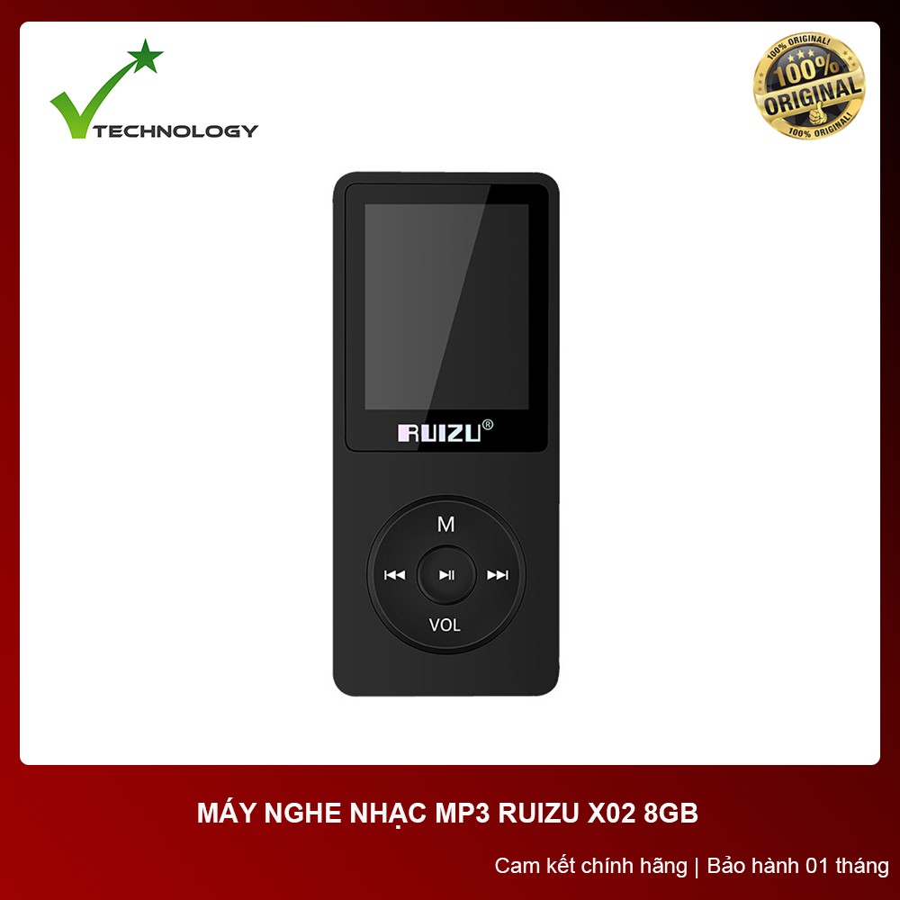 [Mã 33ELSALE hoàn 7% đơn 300K] Máy Nghe Nhạc MP3 Ruizu X02 8GB