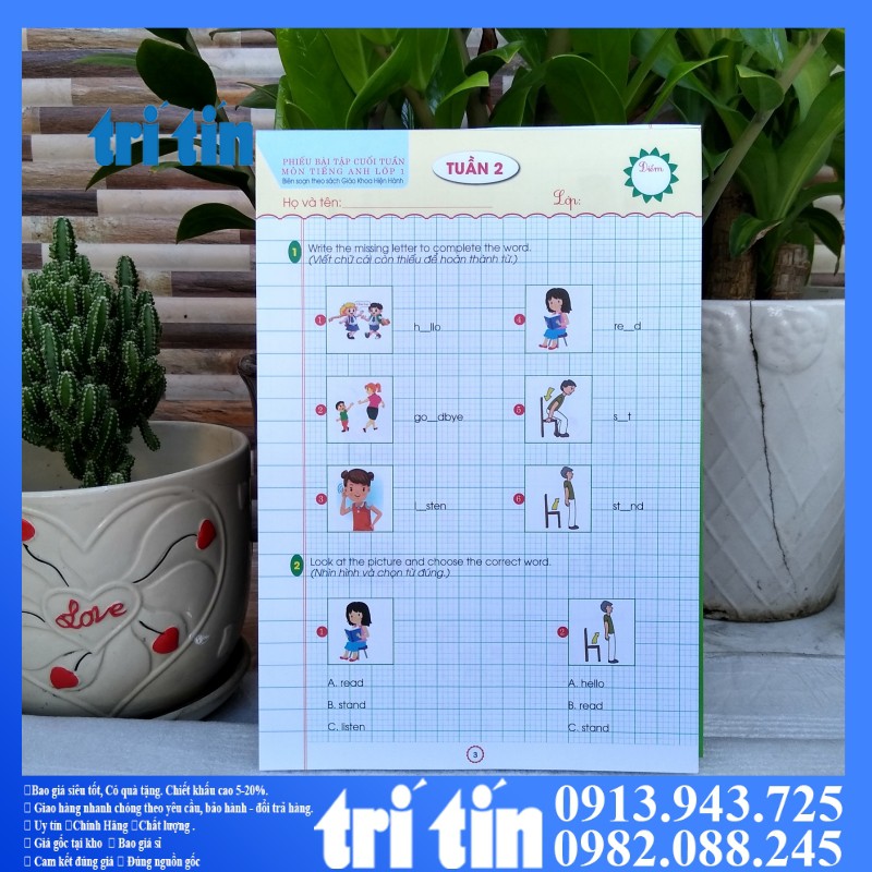PHIẾU BÀI TẬP CUỐI TUẦN MÔN toán, tiếng việt ,TIẾNG ANH LỚP 1THEO CHƯƠNG TRÌNH MỚI