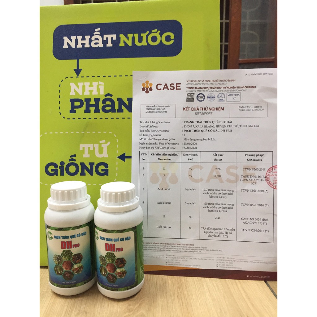 Dịch Trùn Quế Siêu Đậm Đặc DHO, 250 ml Pha Được 200 Lít Bón Lá, Bón Gốc Hữu Cơ Cực Kì Hiệu Quả (chai 250ml)