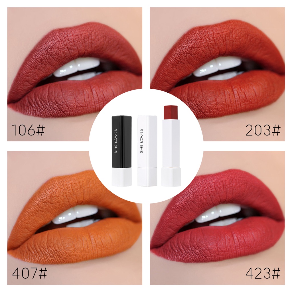 Son Lì Sheloves Thiết Kế Hình Tam Giác 8 Màu Tùy Chọn