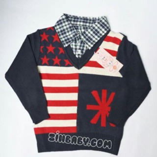 Áo len cờ Anh cổ Đức cho bé trai