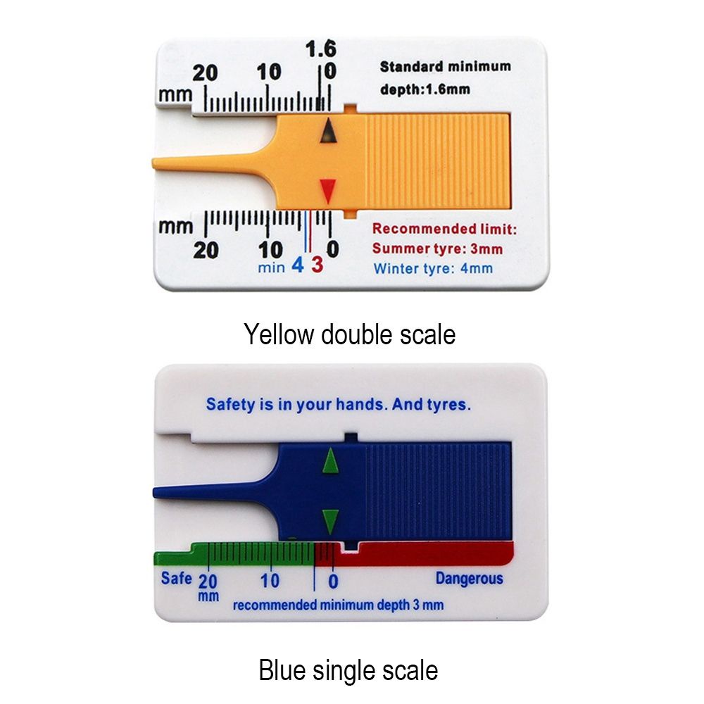 Thước Đo Độ Sâu Lốp Xe Hơi 0-20mm Bằng Nhựa Chất Lượng Cao