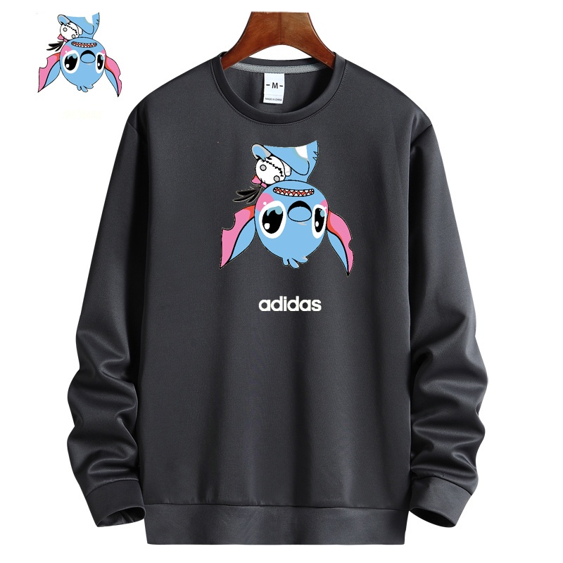 Áo Thun Sweater Tay Dài Cổ Tròn In Logo Adidas Phong Cách Hàn Quốc Thời Trang Mùa Thu Cho Nam Và Nữ