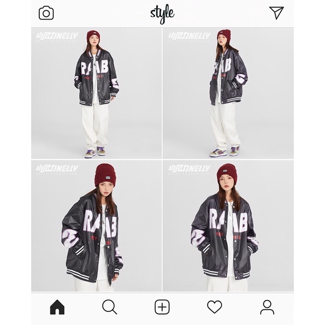 Áo khoác nelly sale (có sẵn) viền tím rab