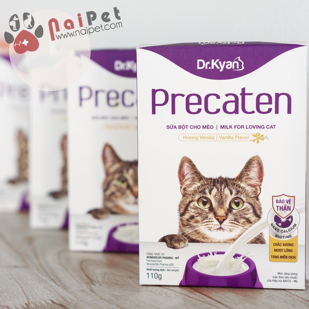 [Mã PET50K giảm Giảm 10% - Tối đa 50K đơn từ 250K] Sữa Bột Cho Mèo Precaten Dr.Kyan Hộp 110g