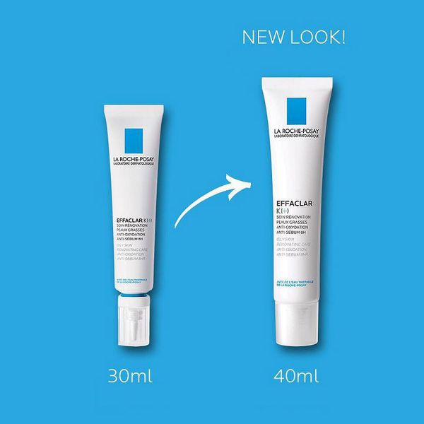 (Chuẩn Auth) Kem Dưỡng Giảm Mụn Đầu Đen Và Giảm Nhờn La Roche Posay Effaclar K+ 40ml