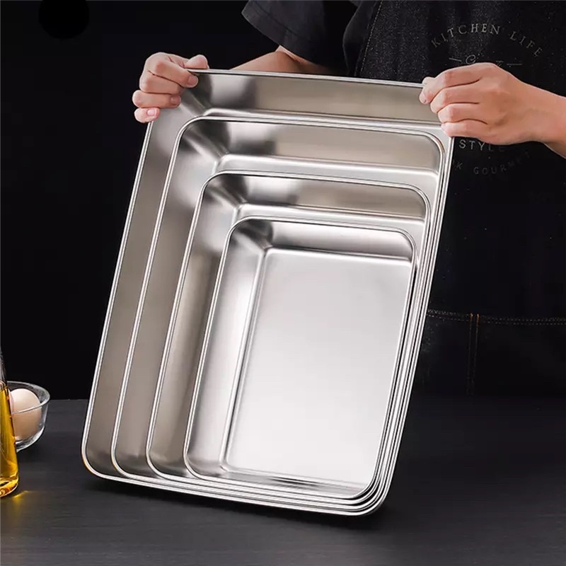 Khay chữ nhật inox 31x24cm