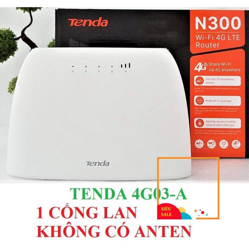 TENDA BỘ PHÁT WIFI 4G / 3G LTE - 4G03 4G680 4G180 - CÓ CỔNG LAN - CHÍNH HÃNG 36 THÁNG Văn Phòng  Xe Khách, Lắp Cam