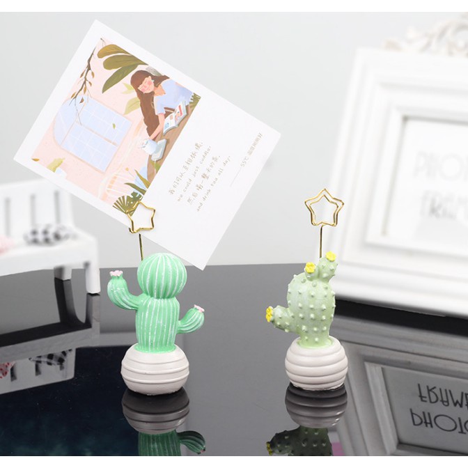 Kẹp Giữ Ảnh Giấy Note Xương Rồng Mini Siêu Dễ Thương